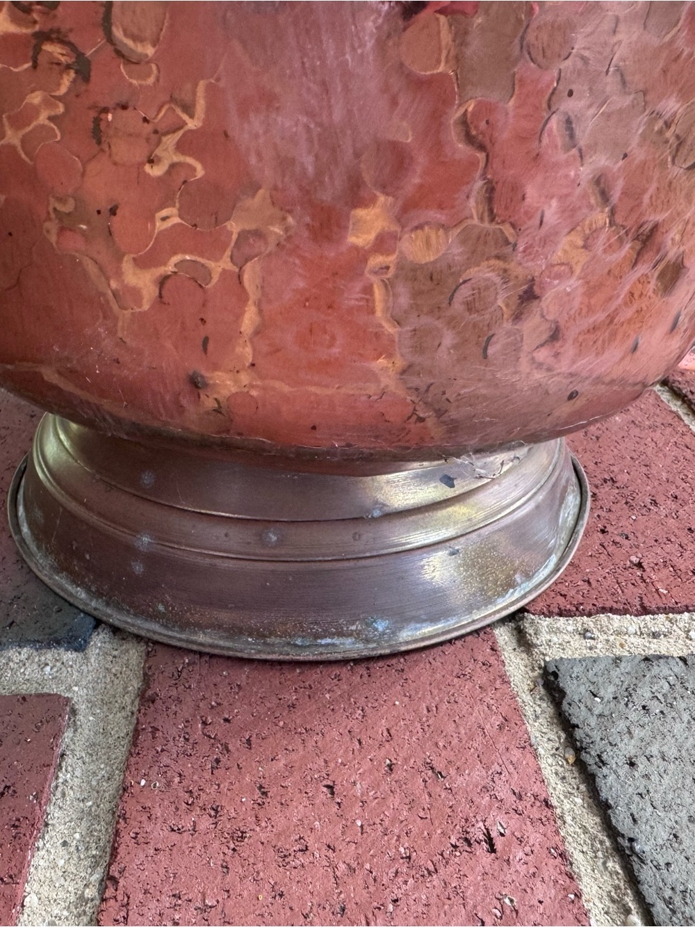 Antique Hammered Copper Helmet Coal Scuttle Brass Lion Head Fireplace Bucket - Picture 7 of 16